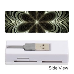 Fractal Silver Waves Texture Memory Card Reader (stick) by Wegoenart