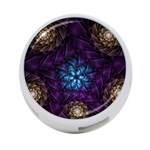 Geometry Fractal Colorful Geometric 4-Port USB Hub (Two Sides) Back