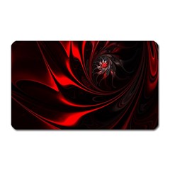 Abstract Curve Dark Flame Pattern Magnet (rectangular) by Wegoenart