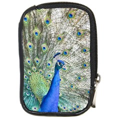 Peacock Bird Colorful Plumage Compact Camera Leather Case by Wegoenart