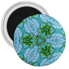 Forest Kaleidoscope Pattern 3  Magnets by Wegoenart