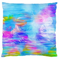 Background Drips Fluid Colorful Large Flano Cushion Case (two Sides) by Wegoenart