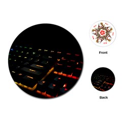 Keyboard Led Technology Playing Cards (round) by Wegoenart
