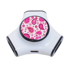 Paisley Pattern Art Background 3-port Usb Hub by Wegoenart