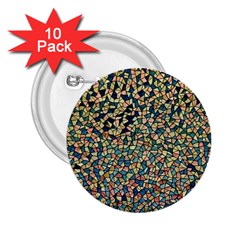 Background Cubism Mosaic Vintage 2 25  Buttons (10 Pack)  by Wegoenart