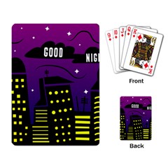 City Architecture Night Skyscraper Playing Cards Single Design by Wegoenart