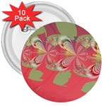 Fractal Gradient Colorful Infinity 3  Buttons (10 pack)  Front