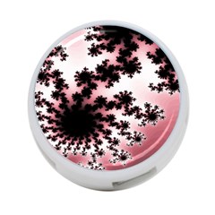 Fractal Pattern Pink 4-port Usb Hub (one Side) by Wegoenart