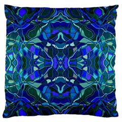 Abstract #8   I   Aqua Blues 6000 Standard Flano Cushion Case (one Side) by KesaliSkyeArt