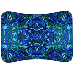 Abstract #8   I   Aqua Blues 6000 Velour Seat Head Rest Cushion by KesaliSkyeArt