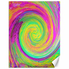 Groovy Abstract Purple And Yellow Liquid Swirl Canvas 12  X 16  by myrubiogarden
