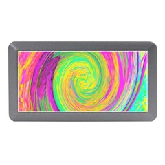 Groovy Abstract Purple And Yellow Liquid Swirl Memory Card Reader (mini) by myrubiogarden