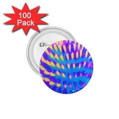 Pink, Blue And Yellow Abstract Coneflower 1 75  Buttons (100 Pack)  by myrubiogarden