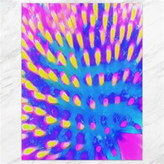 Pink, Blue And Yellow Abstract Coneflower Canvas 18  X 24  by myrubiogarden