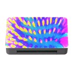 Pink, Blue And Yellow Abstract Coneflower Memory Card Reader with CF Front