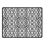 Black And White Intricate Modern Geometric Pattern Double Sided Fleece Blanket (Small)  45 x34  Blanket Back