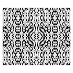 Black And White Intricate Modern Geometric Pattern Double Sided Flano Blanket (small)  by dflcprintsclothing