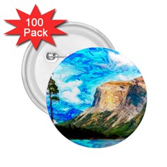 Painting Paintings Mountain 2 25  Buttons (100 Pack)  by Pakrebo