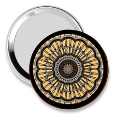 Mandala Pattern Round Ethnic 3  Handbag Mirrors by Pakrebo
