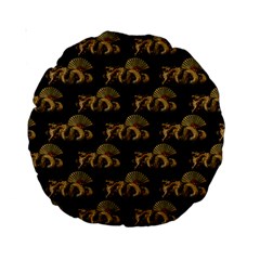 Dragon Motif Print Pattern Standard 15  Premium Round Cushions by dflcprintsclothing