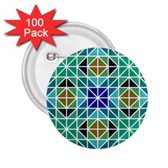 Mosaic Triangle Symmetry 2 25  Buttons (100 Pack)  by Pakrebo