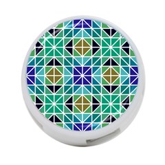 Mosaic Triangle Symmetry 4-port Usb Hub (two Sides) by Pakrebo
