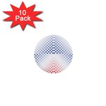 Dots Pointillism Abstract Chevron 1  Mini Buttons (10 pack)  Front