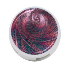 Fractal Artwork Digital Pattern 4-port Usb Hub (one Side) by Pakrebo