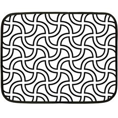 Pattern Monochrome Repeat Fleece Blanket (mini) by Pakrebo
