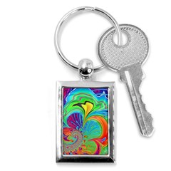 Fractal Art Psychedelic Fantasy Key Chains (rectangle)  by Pakrebo