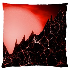Sci Fi Red Fantasy Futuristic Large Flano Cushion Case (two Sides) by Pakrebo