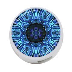 Background Blue Flower 4-port Usb Hub (one Side) by Pakrebo
