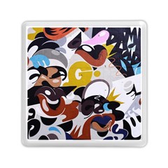 Graffiti Urban Colorful Graffiti City Wall Hip Hop Music Singers Memory Card Reader (square) by genx