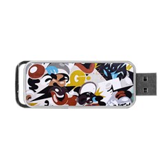 Graffiti Urban Colorful Graffiti City Wall Hip Hop Music Singers Portable Usb Flash (two Sides) by genx