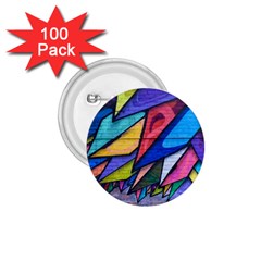 Urban Colorful Graffiti Brick Wall Industrial Scale Abstract Pattern 1 75  Buttons (100 Pack)  by genx