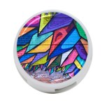 Urban colorful graffiti brick wall industrial scale abstract pattern 4-Port USB Hub (Two Sides) Front
