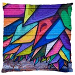 Urban colorful graffiti brick wall industrial scale abstract pattern Standard Flano Cushion Case (Two Sides) Back