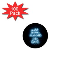 Party Night Bar Blue Neon Light Quote All You Need Is Lol 1  Mini Magnet (100 Pack)  by genx