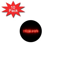 Neon Streetlight Bar Urban Not Happy Cursing Mad Funny Symbols 1  Mini Buttons (10 Pack)  by genx