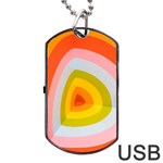 Retro Graffiti Art Nouveau Dog Tag USB Flash (One Side) Front