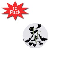 Tea Calligraphy 1  Mini Buttons (10 Pack)  by EMWdesign