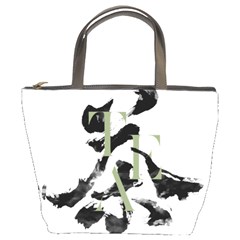 Tea Calligraphy Bucket Bag by EMWdesign