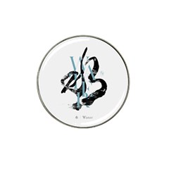 Water Calligraphy  Hat Clip Ball Marker by EMWdesign