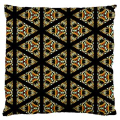 Pattern Stained Glass Triangles Standard Flano Cushion Case (one Side) by Pakrebo