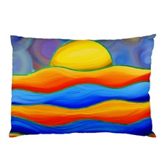 Paint Painting Landscape Scene Pillow Case by Pakrebo