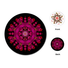 The Star Above Everything Shining Clear And Bright Playing Cards (round) by pepitasart