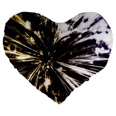 Burst Large 19  Premium Heart Shape Cushions by JezebelDesignsStudio