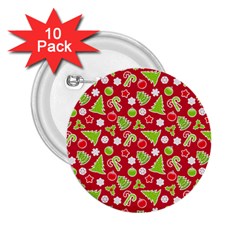 Christmas Paper Scrapbooking Pattern 2 25  Buttons (10 Pack)  by Mariart