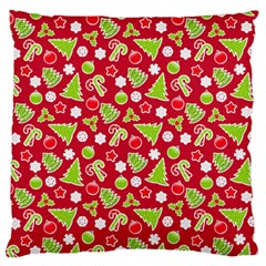 Christmas Paper Scrapbooking Pattern Large Flano Cushion Case (one Side) by Mariart