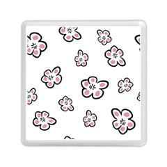 Plum Seamless Flower Memory Card Reader (square) by Mariart